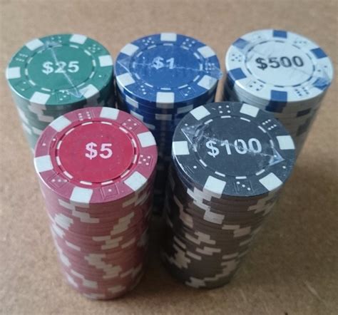 Fichas de poker do valor inicial